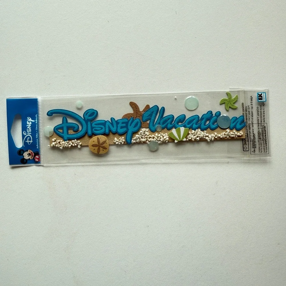Disney Vacation Adhesive Title Jolee's Boutique Beach 3D Sticker DJTM003 NEW